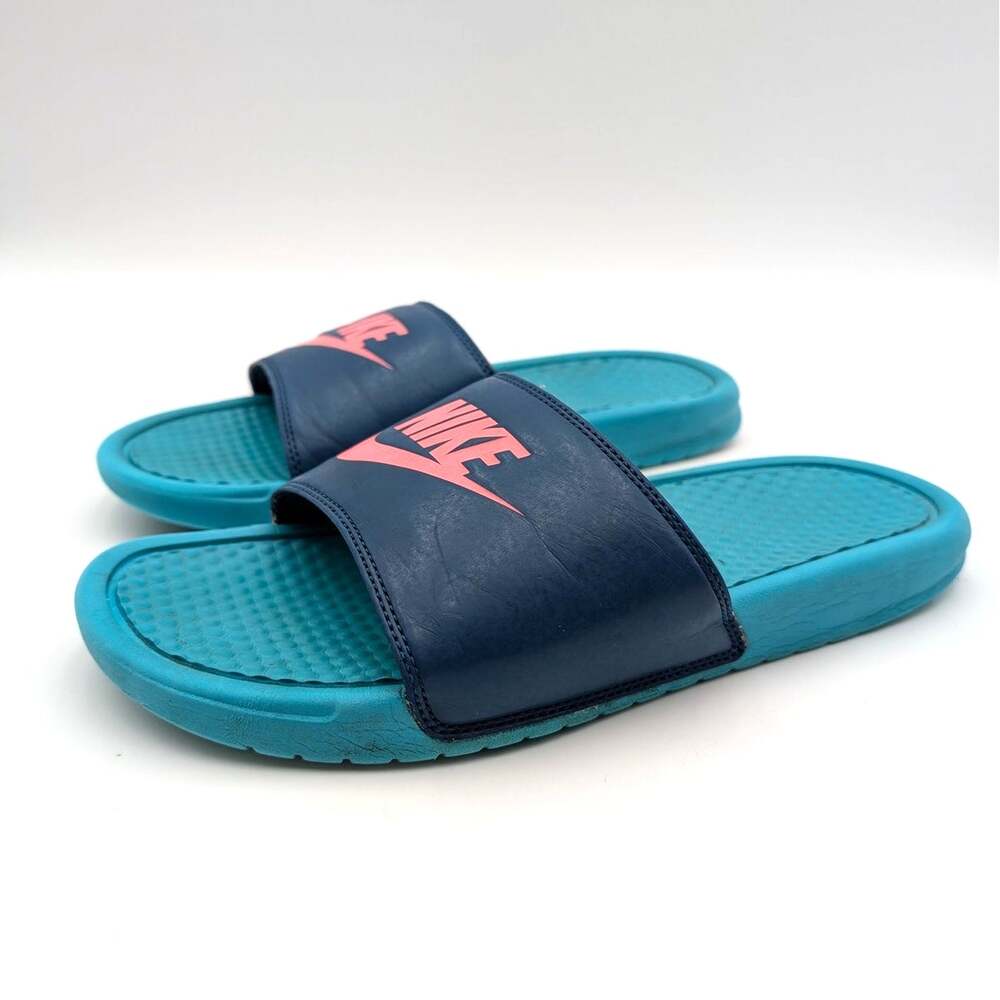 Nike Benassi JDI Slide Sandals Men's Lightweight Teal Nebula Size US8 EU41